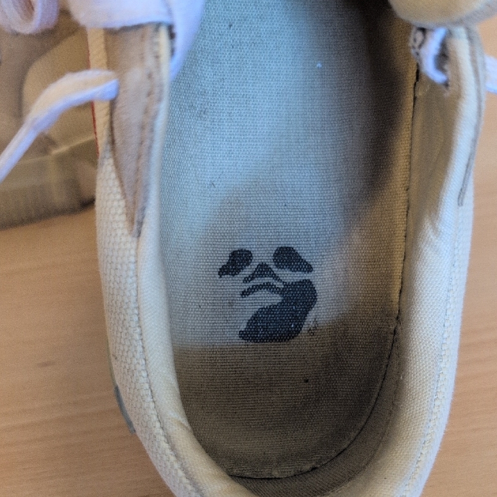 Off-White, Virgil Abloh, Beige Sneakers, Vulcanized Bottom, Size 40 or 8M/9.5W - Picture 5 of 11